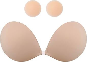 MITALOO Sticky Bra Slicone Adhesive Bra Seamless Push Up Invisible Strapless Backless Covers for Women