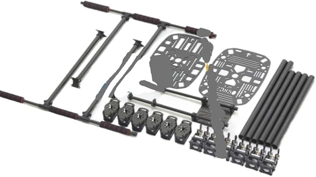 DParts1 Full Carbon 850MM Hexa-Rotor Frame Foldable Arm Hexacopter Frame Kit with Unflodable Landing Gear FIT for ZD850 ZD 850 MTT128 Drone