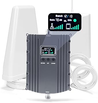 Cell Phone Booster for Home,Up to 5500Sq Ft,Cell Phone Signal Booster for Band 2/25 / 4/66 / 5/12 / 17/13 with All U.S. Carriers,Boosts 5G 4G LTE, FCC Approved (Light Purple)