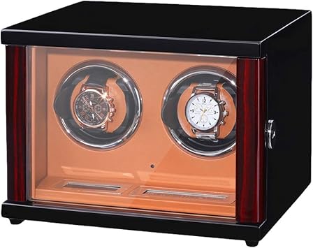 Silent Motor Wood Watch Winder with Touch Panel Display, Adjustable Pillows for Men & Women, Elegant Watch Box Case for Storage and Display, Ideal Gift for Watch Lovers