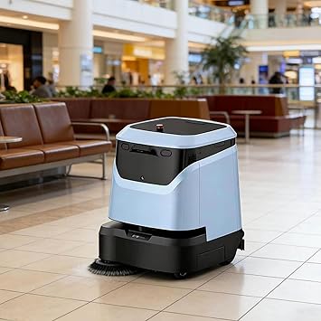 Robotic Floor Cleaner Commercial Cleaning Equipment with Autonomous Navigation, Auto Recharge and Multi Area Mapping for Shopping Centers Hotels Offices and Warehouses